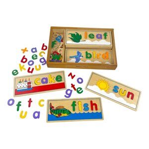 Melissa & Doug Kids Learning Toy See & Spell Wooden Puzzle Activity